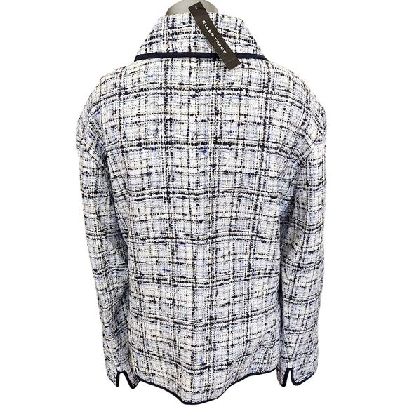 ELLEN TRACY tweed boucle blazer career jacket in midnight Woman Plus Size 20 NEW - Picture 3 of 6